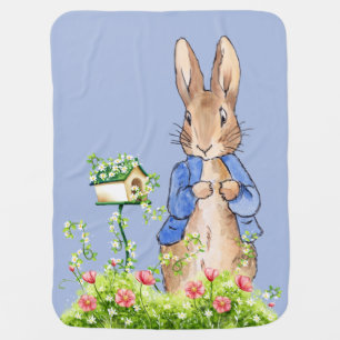 Peter the Rabbit in His Garden    Baby Blanket