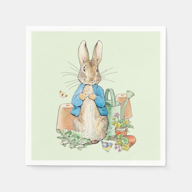  Peter the rabbit in his garden Napkins (Front)