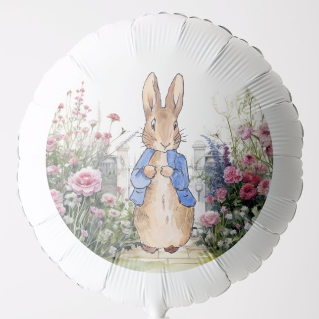 Peter the Rabbit in his garden No 2 Balloon (Front)
