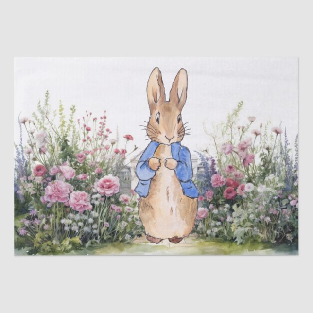 Peter the Rabbit in his garden No 2 Tissue Paper (Front)