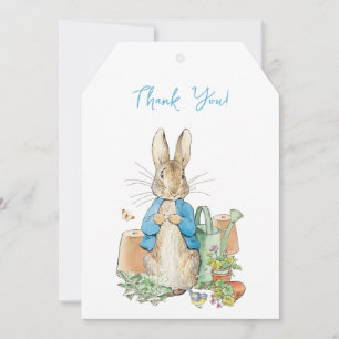Peter the rabbit in his garden Thank you Card