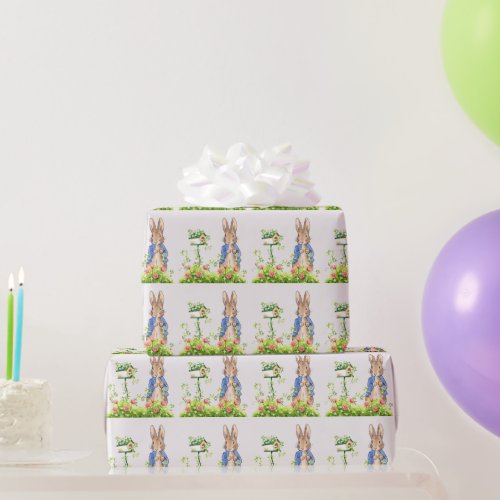 Peter the Rabbit in His Garden   Wrapping Paper