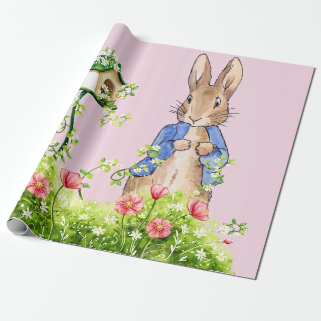 Peter the Rabbit in His Garden    Wrapping Paper (Unrolled)