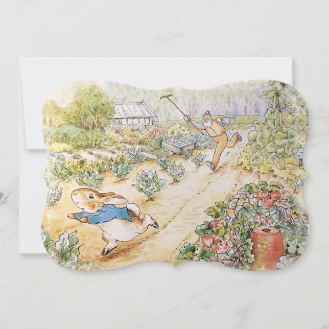 Peter the Rabbit in Mr Mc Gregor's Garden   Invitation (Front)