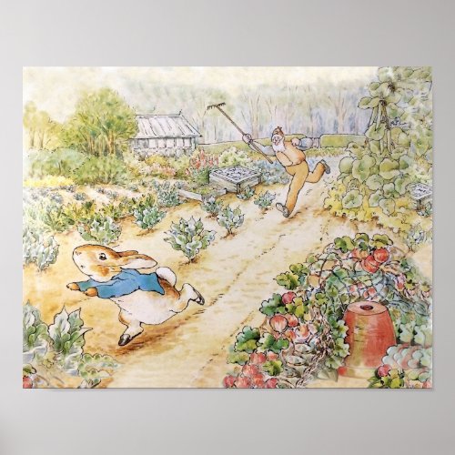 Peter the Rabbit in Mr Mc Gregors Garden   Poster