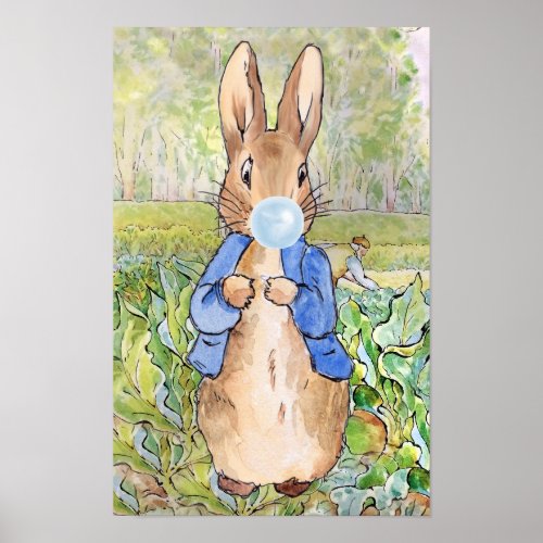 Peter the Rabbit in Mr Mc Gregors Garden Poster