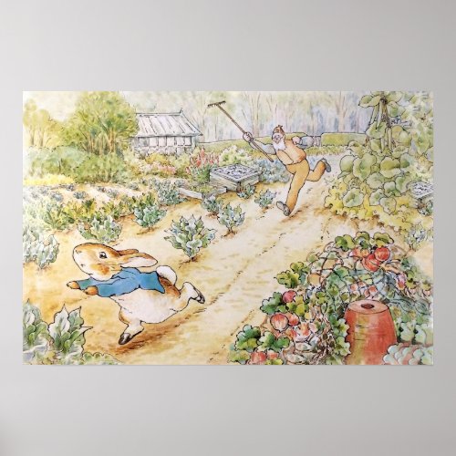 Peter the Rabbit in Mr Mc Gregors Garden   Poster