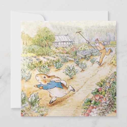 Peter the Rabbit in Mr Mc Gregors Garden     Thank You Card