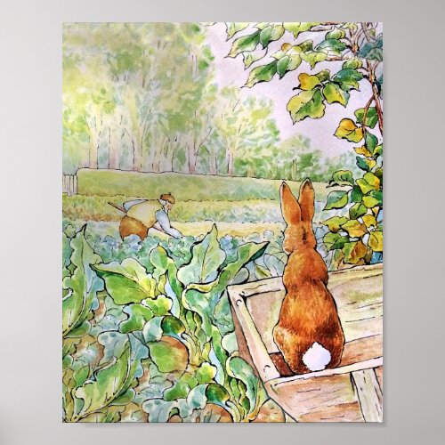 Peter the Rabbit in Mr Mc Gregors Vegie Garden Poster