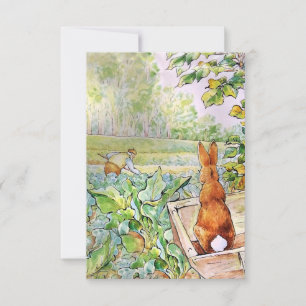 Peter the Rabbit in Mr. Mc Gregor's Vegie Garden   Thank You Card