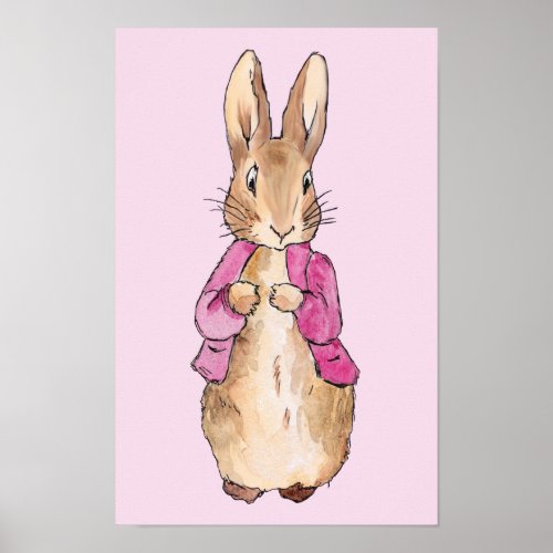 Peter the Rabbit in Pink Jacket Poster