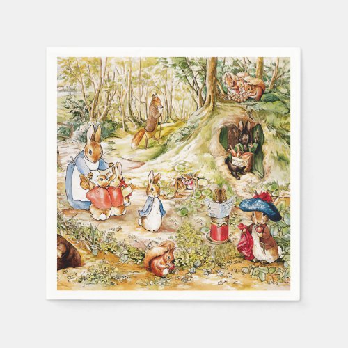 Peter the Rabbit in the Woods Napkins