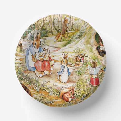 Peter the Rabbit in the Woods Paper Bowls