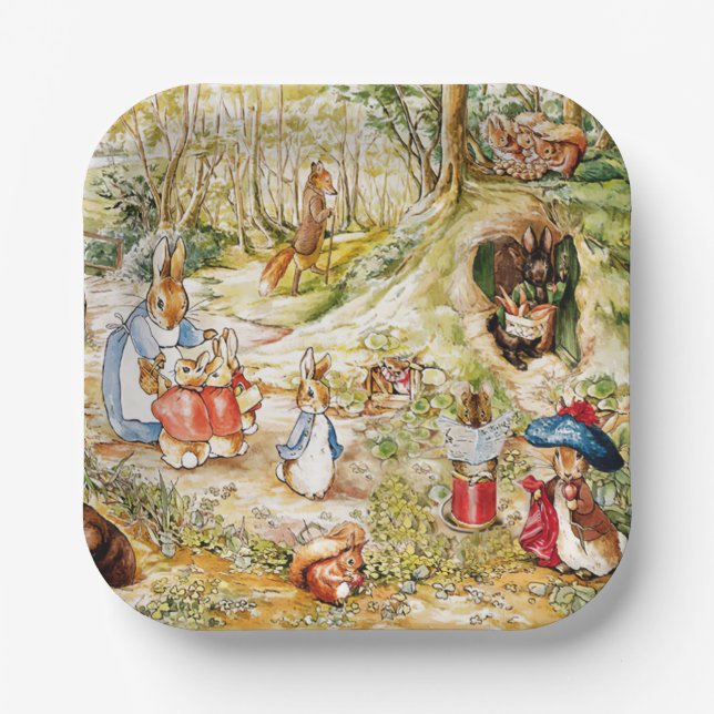 Peter the Rabbit in the Woods Paper Plates (Front)