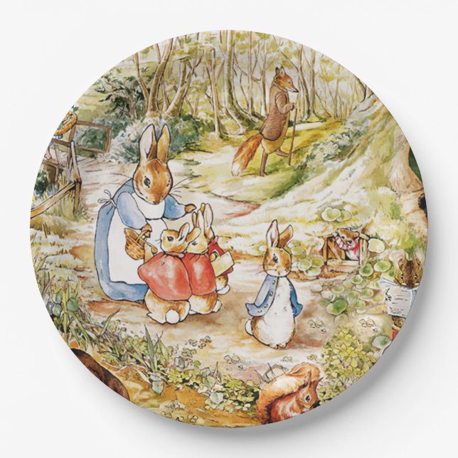 Peter the Rabbit in the Woods Paper Plates (Front)