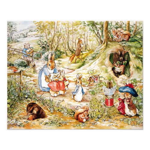 Peter the Rabbit in the Woods Photo Print