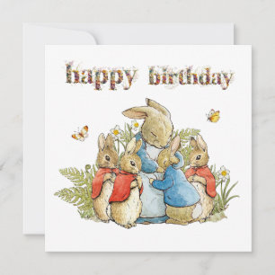 Peter the Rabbit Josephine Bunny Happy Birthday Card