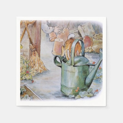 Peter the Rabbit Jumping into a Watering Can   Napkins
