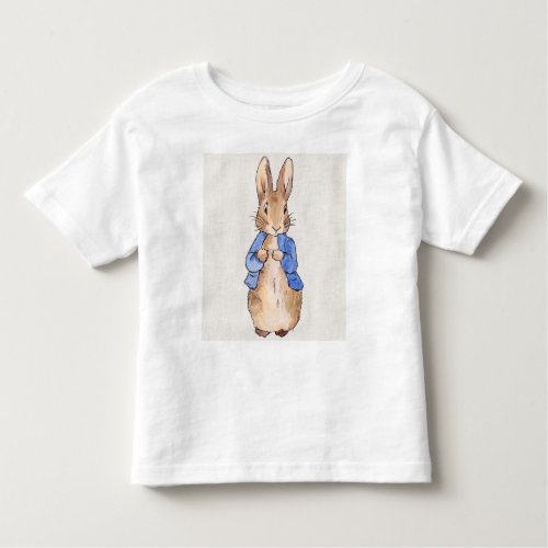Peter the Rabbit Linen Background Toddler T_shirt