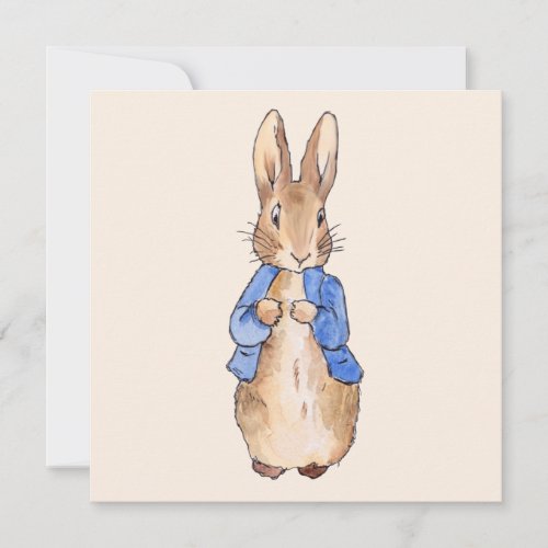 Peter the Rabbit Paper Plate Thank You Card