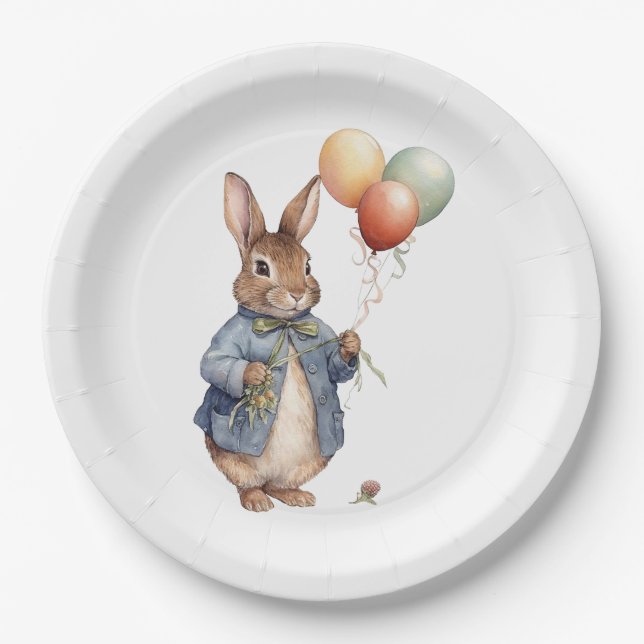 Peter the rabbit  paper plates (Front)