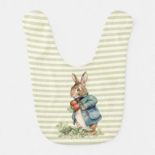 Peter the Rabbit picking vegetables Baby Bib