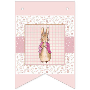 Peter the Rabbit Pink jacket Bunting Flags