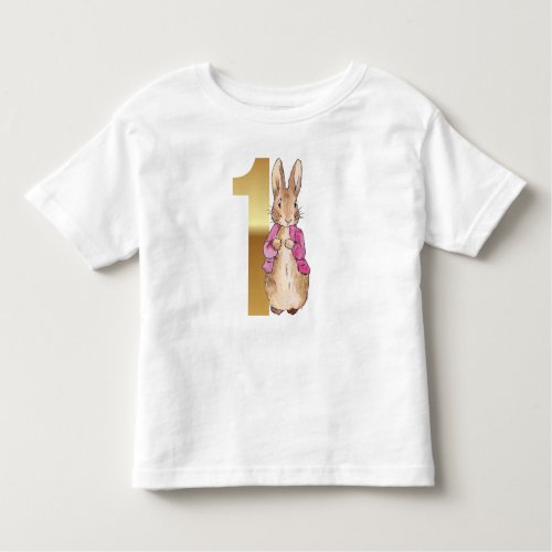 Peter the Rabbit Pink Jacket First Birthday Toddler T_shirt