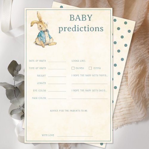Peter The Rabbit Predictions Fun Game Flyer