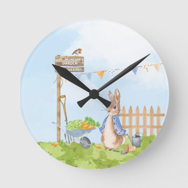 Peter the Rabbit Round Clock (Front)