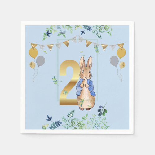 Peter the Rabbit Second Birthday Invitation Napkins