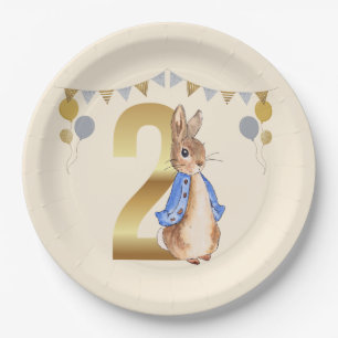 Peter the Rabbit Second Birthday Paper Plates