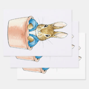 Peter the Rabbit Sitting in a Plant Pot   Wrapping Paper Sheets