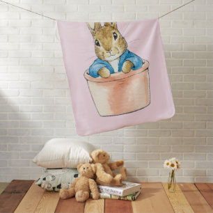 Peter the Rabbit Sitting in a Pot  Baby Blanket