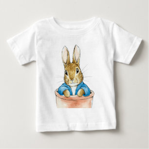 Peter the Rabbit Sitting in a Pot Baby T-Shirt