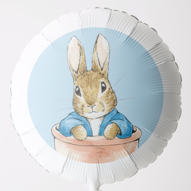Peter the Rabbit Sitting in Pot Plant  Balloon (Front)