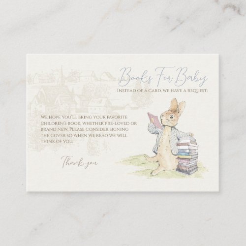 Peter the Rabbit Some Bunny Baby Shower Books for Enclosure Card