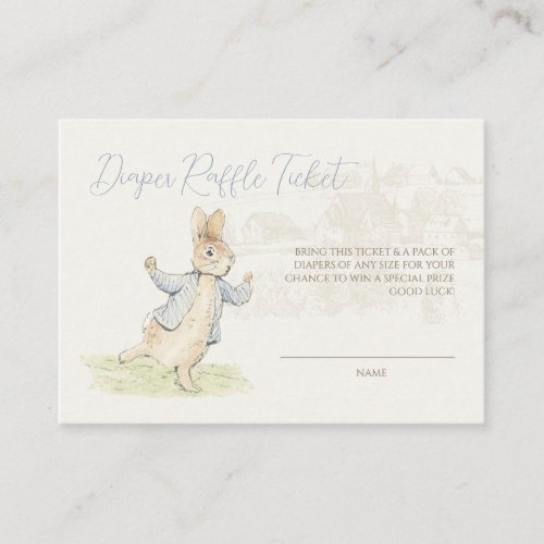 Peter the Rabbit Some Bunny Baby Shower Diaper  Enclosure Card
