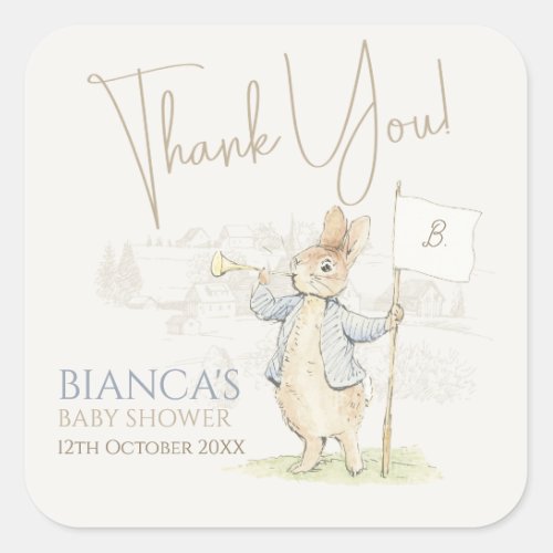 Peter the Rabbit Some Bunny Baby Shower Square Sticker