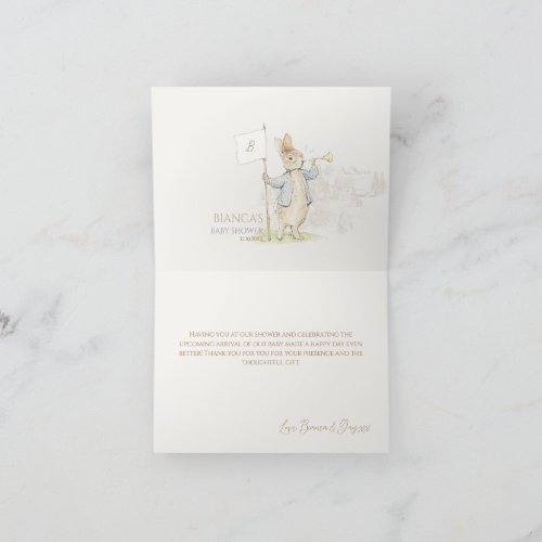 Peter the Rabbit Some Bunny Baby Shower  Thank You Card