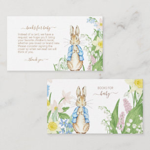 Peter the Rabbit Spring Blooms Easter Baby Shower Enclosure Card