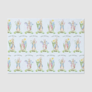 Peter the Rabbit Spring Blooms Easter Baby Shower Tissue Paper
