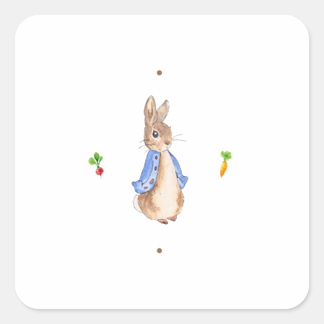 Peter the Rabbit Square Sticker (Front)