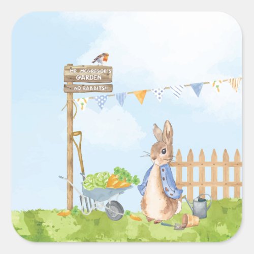 Peter the Rabbit Square Sticker