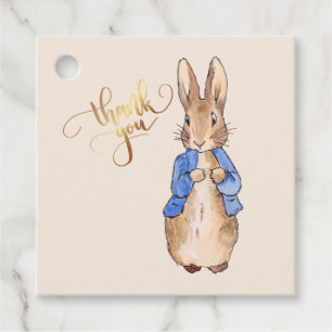 Peter the Rabbit Thank you Beige Favor Tags