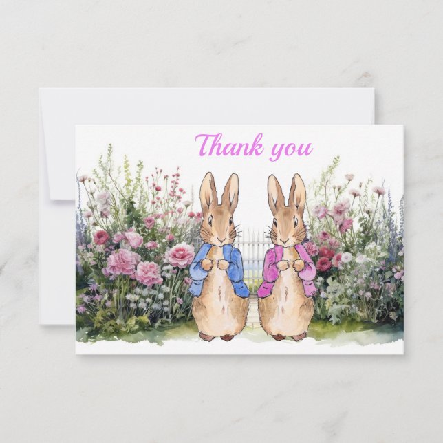 Peter the rabbit Thank you Card (Front)