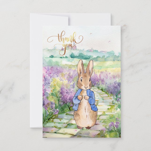 Peter the rabbit Thank you Card (Front)