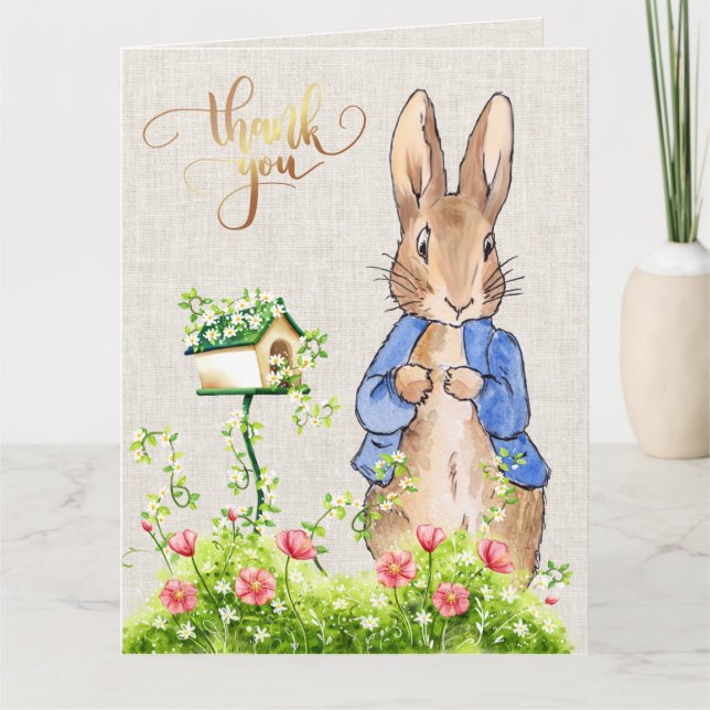 Peter the rabbit Thank you Card (Front)