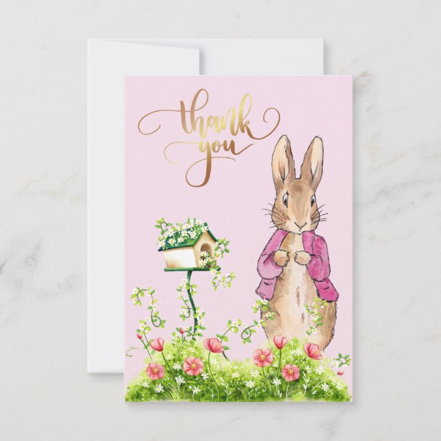 Peter the rabbit Thank you Card (Front)