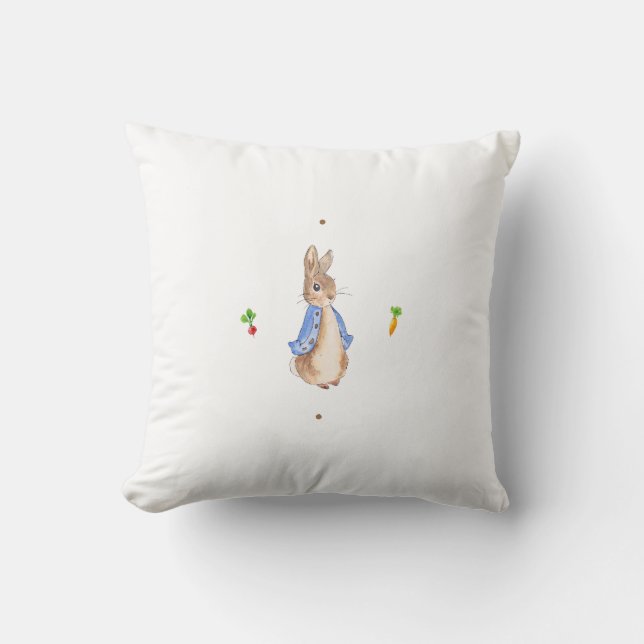 Peter the Rabbit Throw Pillow (Front)